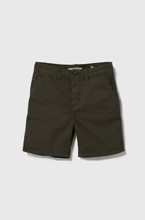 Spodnie i spodenki dla chłopców - Pepe Jeans szorty dziecięce THEODORE SHORT kolor zielony regulowana talia - grafika 1