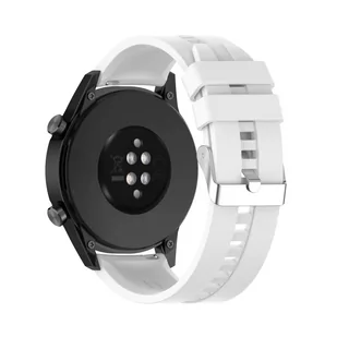 Cadorabo Silikonowy pasek do zegarka 22mm kompatybilna z Samsung Galaxy Gear S3 / Gear 2 w BIAŁY -Zastępczy pasek do zegarka Huawei Watch GT dla Wat.. - Akcesoria do smartwatchy - miniaturka - grafika 1