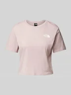 Koszulki i topy damskie - T-shirt krótki z nadrukiem z logo - miniaturka - grafika 1