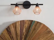 Lampy sufitowe - Beliani Lampa sufitowa czarna/miedziana VOLGA S - miniaturka - grafika 1
