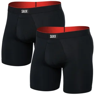 Bokserki Saxx Multi-Sport Mesh Boxer Brief Fly 2Pk Rozmiar: L / Kolor: czarny - Majtki męskie - miniaturka - grafika 1