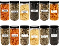 Pojemniki kuchenne - POJEMNIK PLASTIKOWY SŁOIK MAKARON 1,25L 12 SZTUK +ETYKIETY - miniaturka - grafika 1