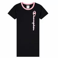 Sukienki - Champion Legacy C-Color-Vertical Logo Sukienka dla dziewczynek i dziewczynek, Czarny, 9-10 lat - miniaturka - grafika 1