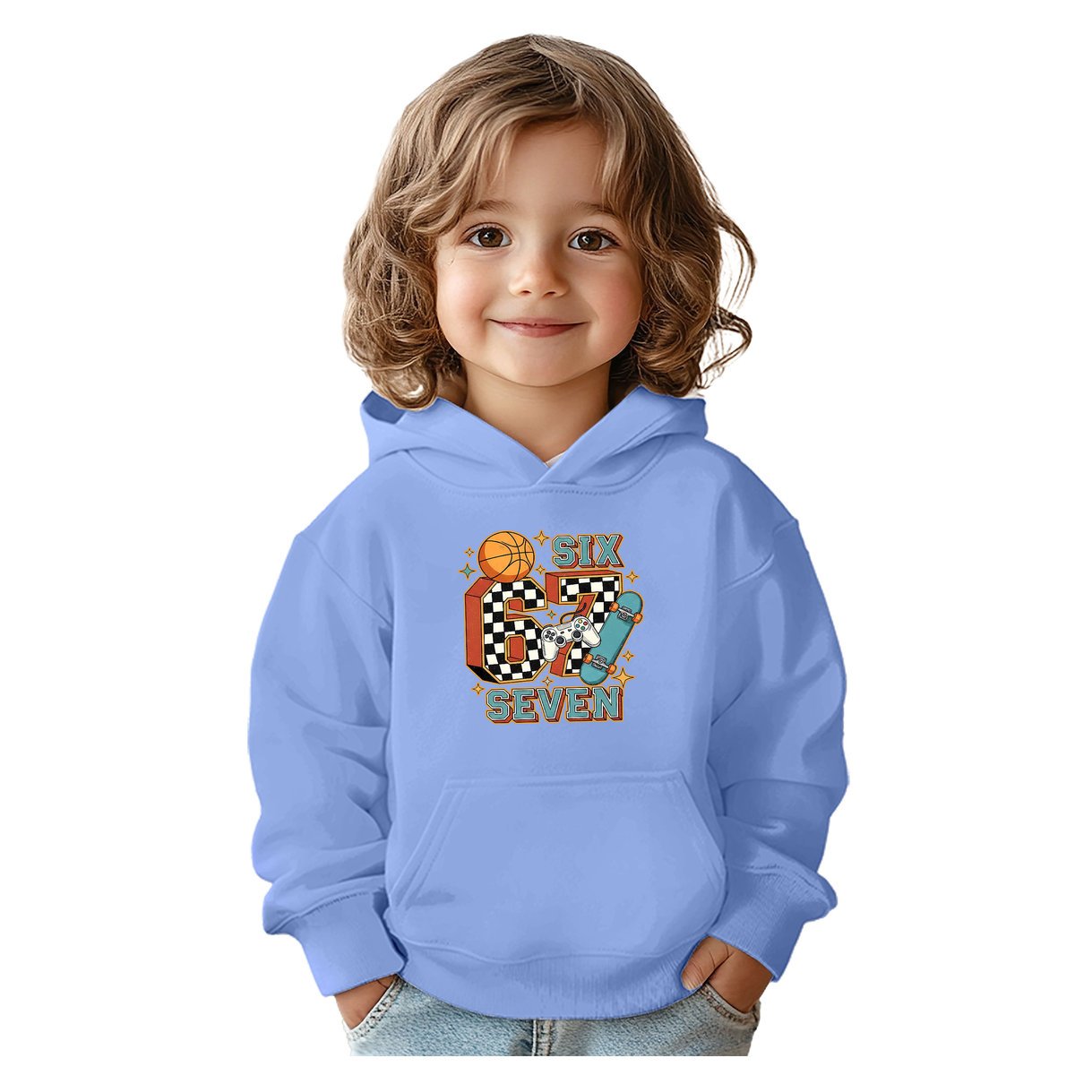 BLUZA DZIECIĘCA 67 SIX SEVEN VIRAL GAME 122-128 CHŁOPIĘCA DZIEWCZĘCA