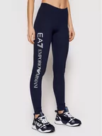 Spodnie damskie - EA7 Emporio Armani Legginsy 8NTP63 TJ01Z 1554 Granatowy Slim Fit - miniaturka - grafika 1