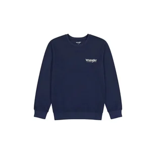 felpa uomo wrangler 112357328 navy - Bluzy męskie - miniaturka - grafika 1