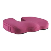 Podnóżki, podpórki, podkładki - Ortopedyczna poduszka, plastikowa końcówka odporna na nacisk, ergonomiczna, red satin (czerwone wino), pianka z efektem pamięci, - miniaturka - grafika 1