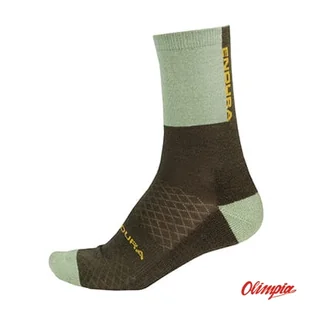 Skarpety rowerowe Endura BaaBaa Merino Winter Sock Butelkowa Zieleń - Skarpetki kolarskie - miniaturka - grafika 1