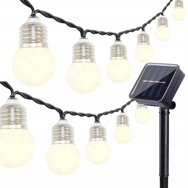 GIRLANDA SOLARNA OGRODOWA 30 LED 11m LAMPKI SOLARNE Ogród Balkon Altana