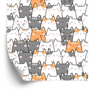 Tapety - Tapeta Dla Dzieci - Wielobarwne Kotki - miniaturka - grafika 1