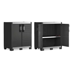 Keter Italy Keter Szafka do przechowywania Garage, XL, czarno-srebrna, 99 cm 241544 - Szafki do salonu - miniaturka - grafika 1