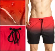 Kąpielówki męskie - KĄPIELÓWKI Atlantic szorty z NADRUKIEM WODNYM - M - miniaturka - grafika 1