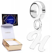 Wisiorki - CHARMS SREBRNY Wiszący z Literą Literka H Lśniący Znak Inicjał SREBRO 925 - miniaturka - grafika 1