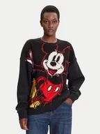Bluzy damskie - Desigual Bluza Hello Mickey 25WWSK14 Czarny Regular Fit - miniaturka - grafika 1
