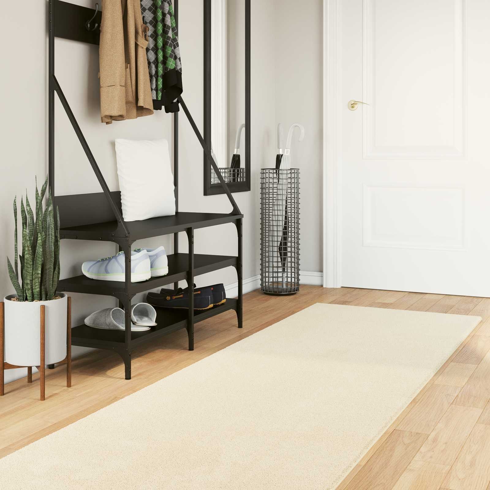 vidaXL Dywany pokojowe Prostokątny HUARTE Kremowy 750 x 80 cm