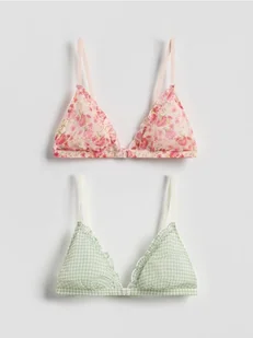 Reserved - Siateczkowy biustonosz 2 pack - różowy - Biustonosze - miniaturka - grafika 1