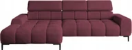 Sofy i kanapy - DomoHome Narożnik tapicerowany w kształcie litery L Lewa strona 177x270 cm Narożnik z funkcją spania Sofa rozkładana Funkcja spania Małe 3 siedziska Regulowane zagłówki Regulowane siedzisko Bordowy czerwony - miniaturka - grafika 1