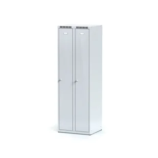 Alfa 3 Metalowa szafka ubraniowa, szare drzwi, zamek obrotowy 1261453 - Szafki BHP - miniaturka - grafika 1