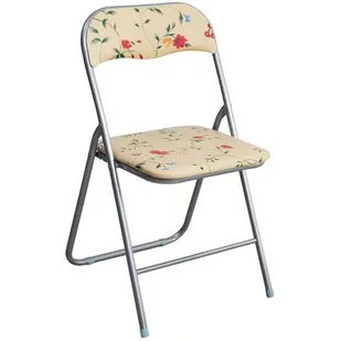Krzesło składane PATIO Flower 47514 Beżowy - Fotele i krzesła ogrodowe - miniaturka - grafika 1