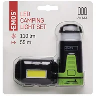 Latarki - Latarka czołowa LED COB + Mini lampa kempingowa LED - miniaturka - grafika 1