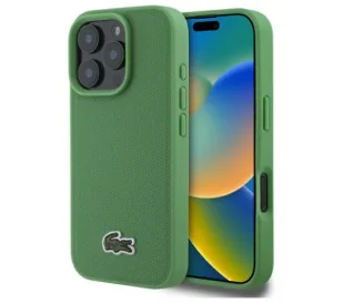 Lacoste Iconic Petit Pique MagSafe do iPhone 16 Pro Max Zielony - Etui i futerały do telefonów - miniaturka - grafika 1