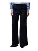 Spodnie damskie - Wrangler Jeansy 112371187 Granatowy Straight Leg - miniaturka - grafika 1