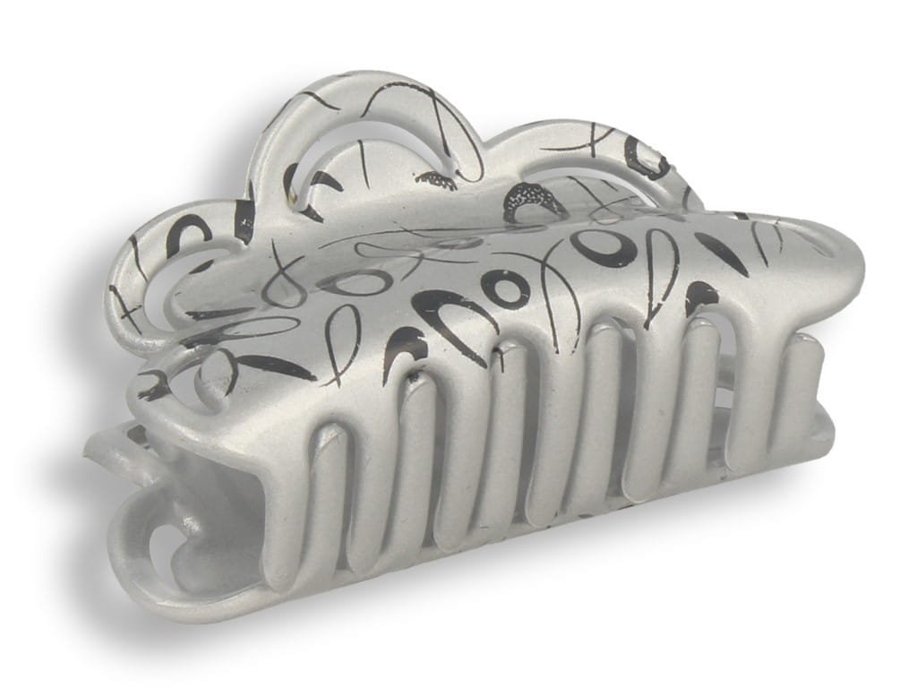 Orientana, Klamra spinka do włosów szare zawijasy