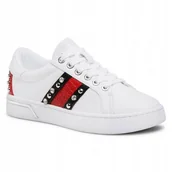 Półbuty damskie - Guess Damskie Białe Półbuty Z Ćwiekami Miejskie 41 Gpa - GUESS - miniaturka - grafika 1