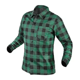 NEO Koszula flanelowa, zielona, rozmiar XL 81-546-XL - Koszule męskie - miniaturka - grafika 1