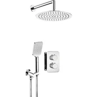 Stelaże i zestawy podtynkowe do WC - Deante BXYZ0EBT KOMPLET PODTYNKOWY NATRYSKOWY CHROM Z BOXEM TERMOSTATYCZNYM OKRĄGŁY - miniaturka - grafika 1