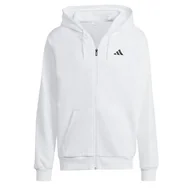 Bluzy męskie - adidas Męska bluza z kapturem i zamkiem na całej długości, biały, M - miniaturka - grafika 1