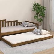 Łóżka - Lumarko Rama łóżka, miodowy brąz, 100x200 cm, lite drewno sosnowe - miniaturka - grafika 1