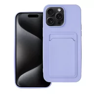 Etui i futerały do telefonów - ETUI Futera CARD do IPHONE 15 PRO MAX fioletowy - miniaturka - grafika 1