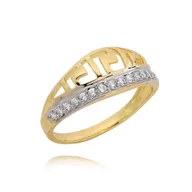 Pierścionki - Pierścionek złoty z cyrkoniami Au 585 - miniaturka - grafika 1