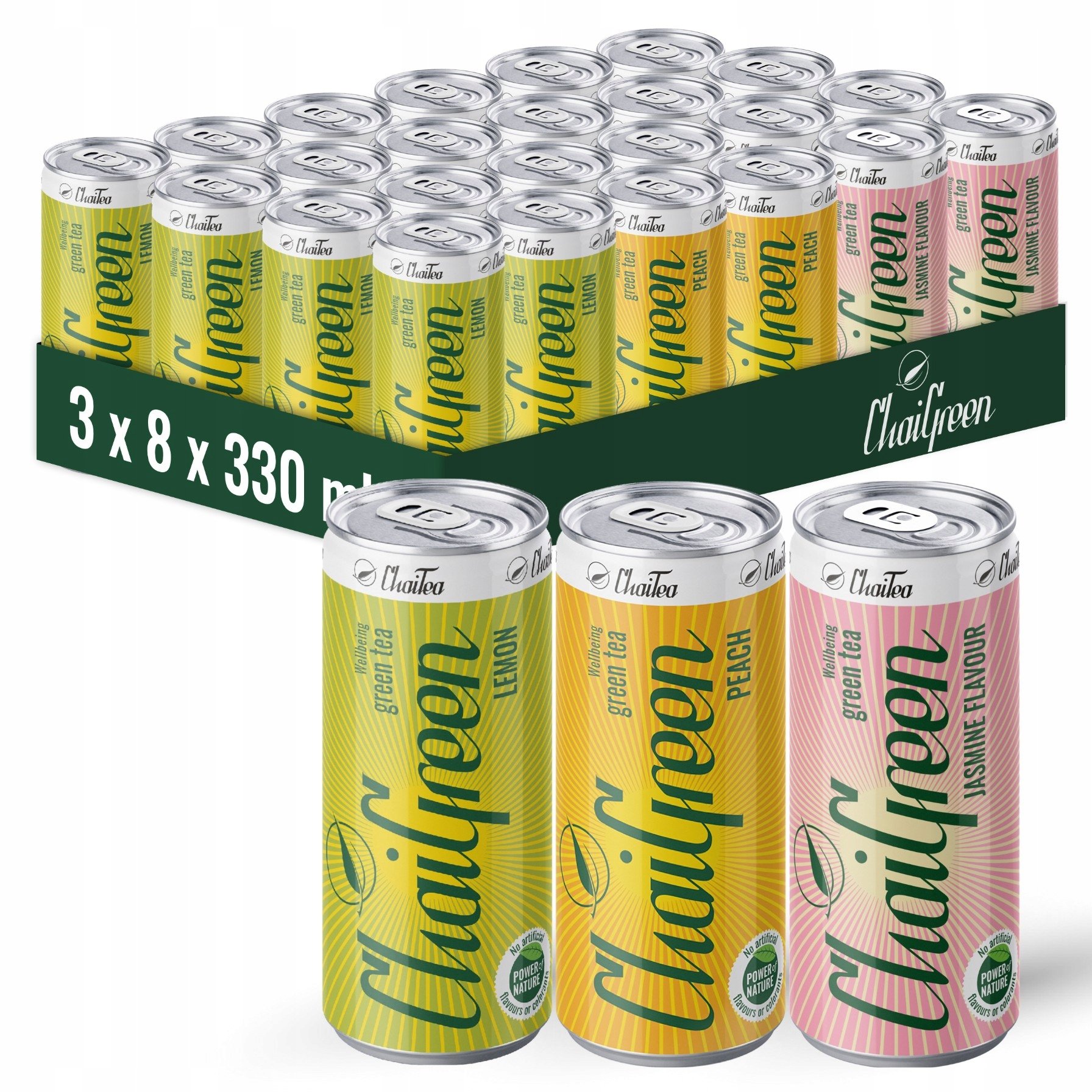 ChaiTea Chaigreen Mix 24x330ml napój zielona herbata ice tea w puszce