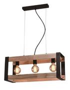 Lampy sufitowe - Candellux Lampa wisząca czarna metalowa + drewno 3x40W E27 Varna 33-79077 33-79077 - miniaturka - grafika 1