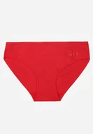 Majtki damskie - Czerwone Majtki Figi z Bawełny z Napisem Love Adririn - miniaturka - grafika 1