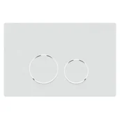 Przyciski spłukujące - Massi Przycisk spłukujący biały matowy LERA White matt - miniaturka - grafika 1