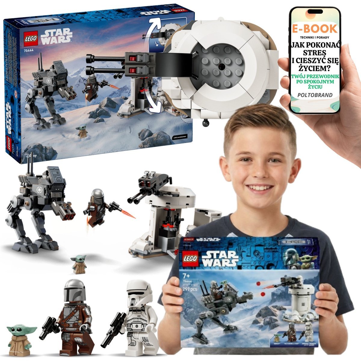 LEGO STAR WARS AT-RT 75444 Mandalorianin Grogu Baby Yoda Walker Imperium Klocki LEGO + E-BOOK-1
