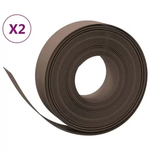 Obrzeża ogrodowe, 2 szt., brązowe, 10 m, 15 cm, polietylen - Ogrodzenia - miniaturka - grafika 3