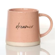 Kubki - Kubek DREAMER różowy – wyjątkowy prezent podarunek ze złotymi akcentami na kawę herbatę dla siostry mamy koleżanki - miniaturka - grafika 1