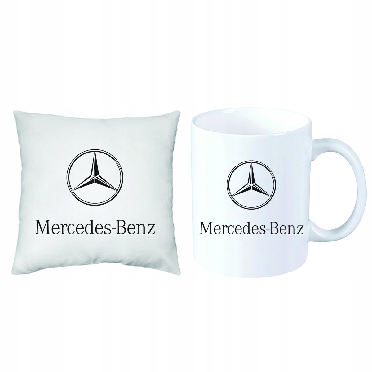 Mercedes ZESTAW PREZENT PODUSZKA + KUBEK + IMIĘ
