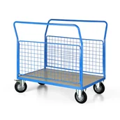 Wózki magazynowe - B2B Partner Wózek platformowy z drucianymi bokami, 1200x800 mm CZ50N - miniaturka - grafika 1