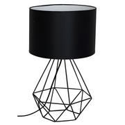 Lampy stojące - Decoland Lampa stołowa BASKET 1xE27/60W/230V czarny - miniaturka - grafika 1