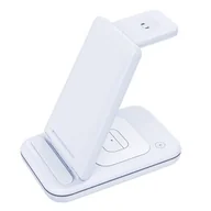 Ładowarki do telefonów - 3mk Hyper Wireless Charger 3w1 15W biała - miniaturka - grafika 1