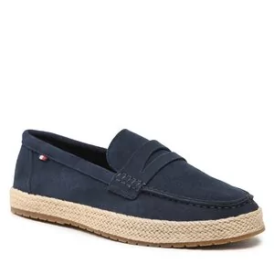 Espadryle damskie - Espadryle Tommy Hilfiger - Th Resort Classic Suede FM0FM04453 Desert Sky DW5 - grafika 1