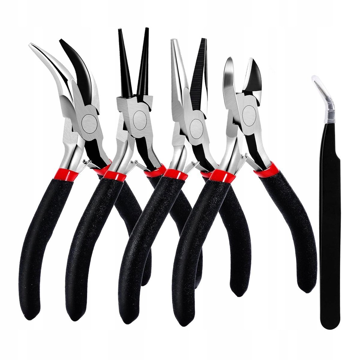 Zestaw narzędzi jubilerskich do robienia biżuterii cążki szczypce pęseta