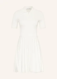 Lacoste Sukienka Z Dzianiny Z Plisami weiss - LACOSTE - Sukienki - miniaturka - grafika 1