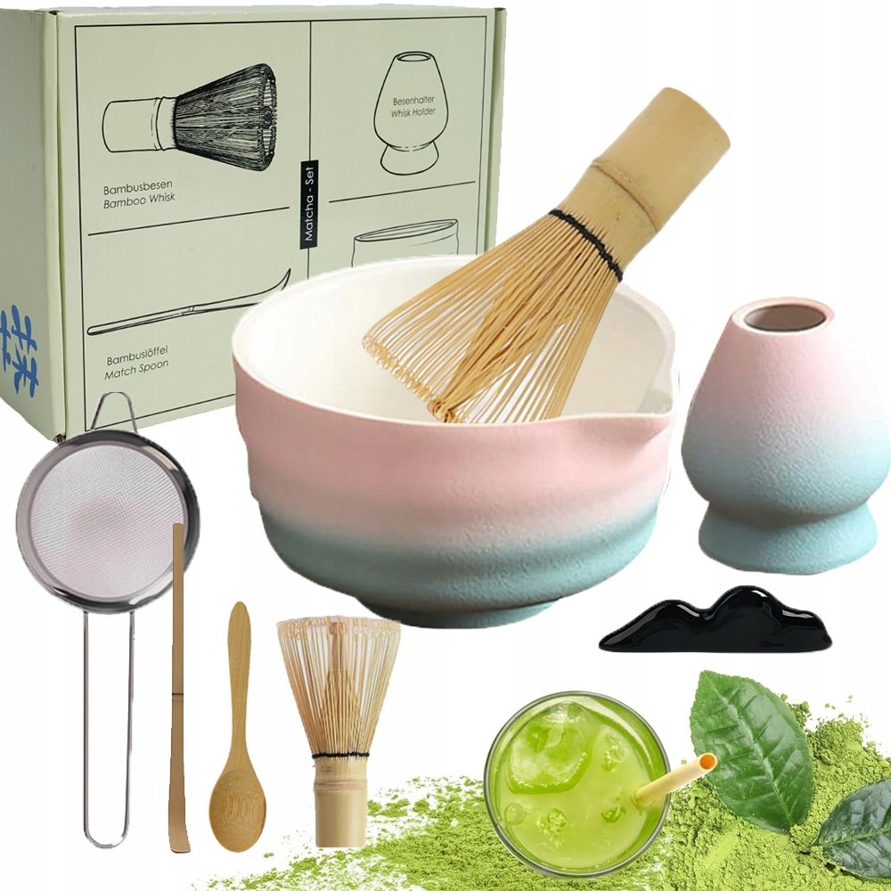 Zestaw Prezentowy Do Herbaty Matcha Tradycyjne Parzenie Matchy 8 Sztuk