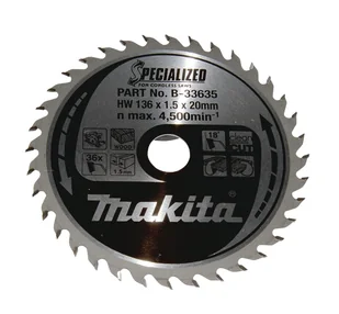 Makita B-33635 ostrze do piły tarczowej 13,6 cm 1 szt. - Akcesoria do elektronarzędzi - miniaturka - grafika 1